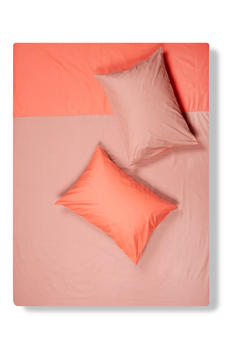 Percale Cotton Summer Cuff Sheet – Red Earth / Lobster