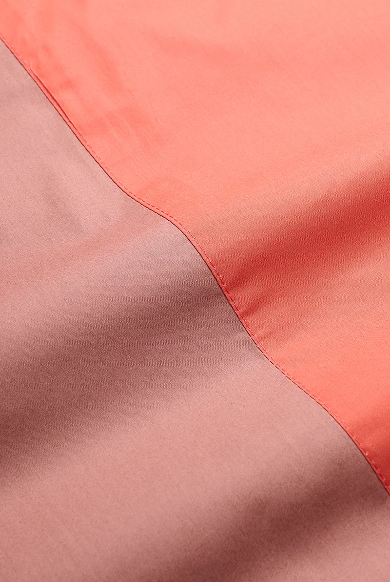 Percale Cotton Summer Cuff Sheet – Red Earth / Lobster