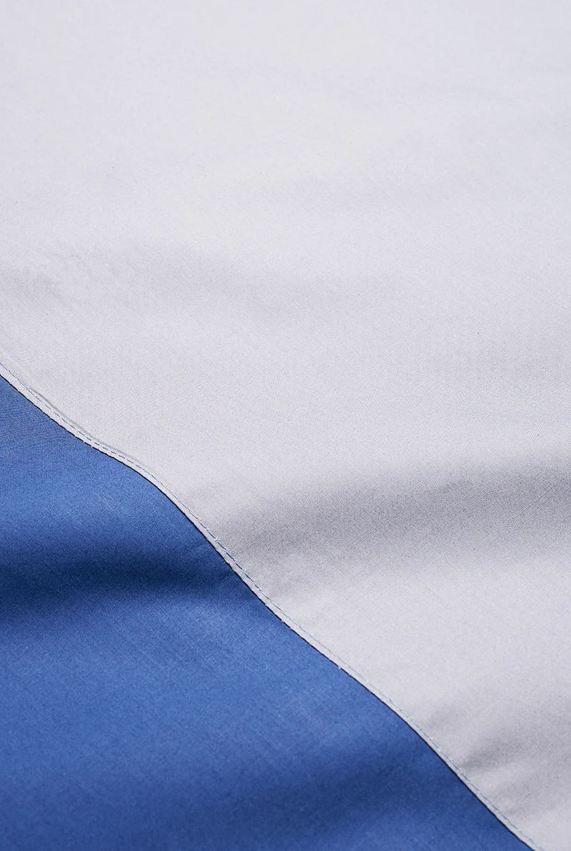 Percale Cotton Summer Cuff Sheet – Marine / Anthracite