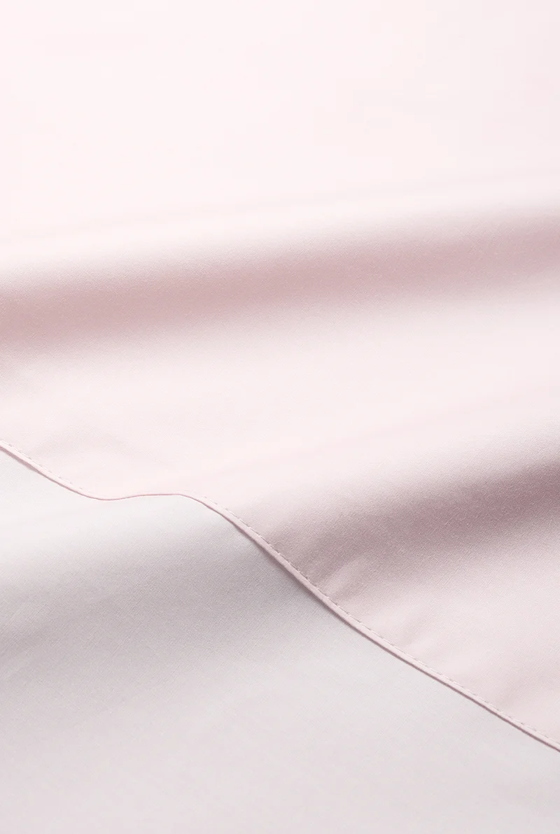 Percale Cotton Summer Cuff Sheet – Blush / Desert