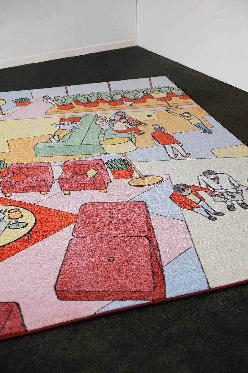 "Lobby" Recycled Artist Rug by Klaus Kremmerz