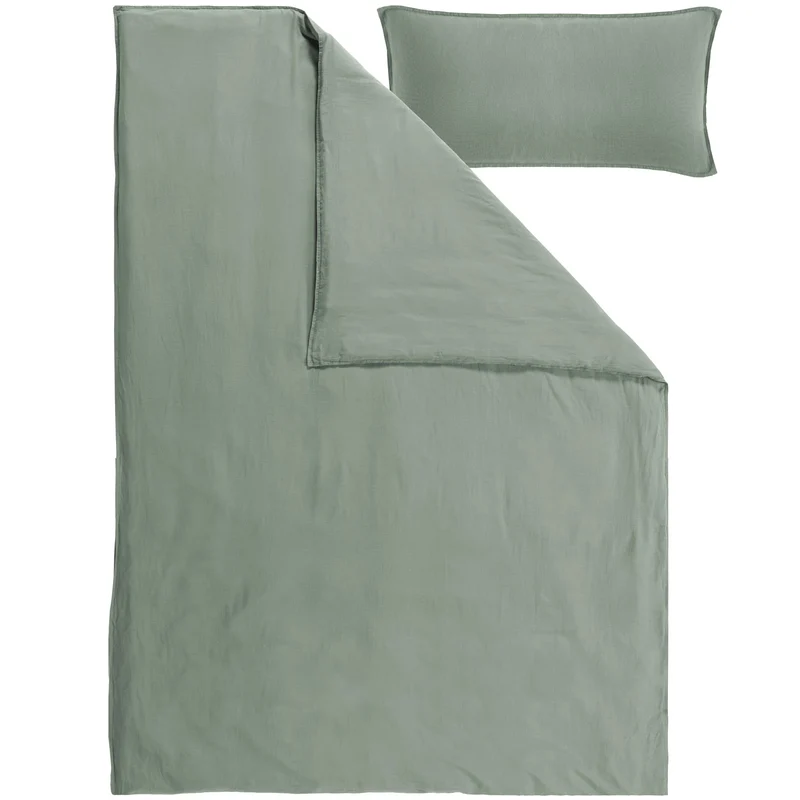 Halbleinen Bettwäsche - Rost - 155x220cm + 80x80cm + 40x80cm