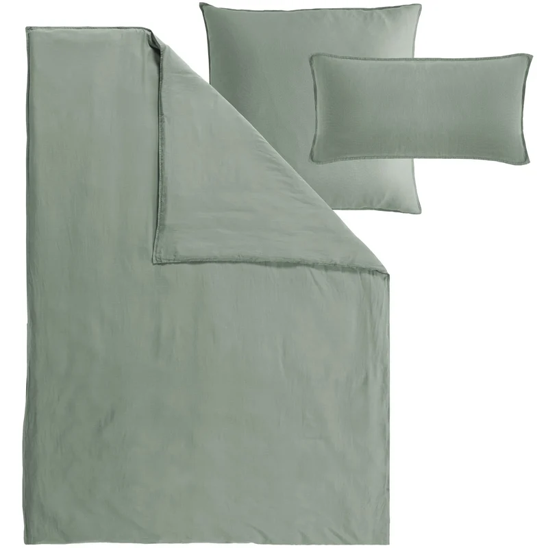 Halbleinen Bettwäsche - Rost - 155x220cm + 80x80cm + 40x80cm