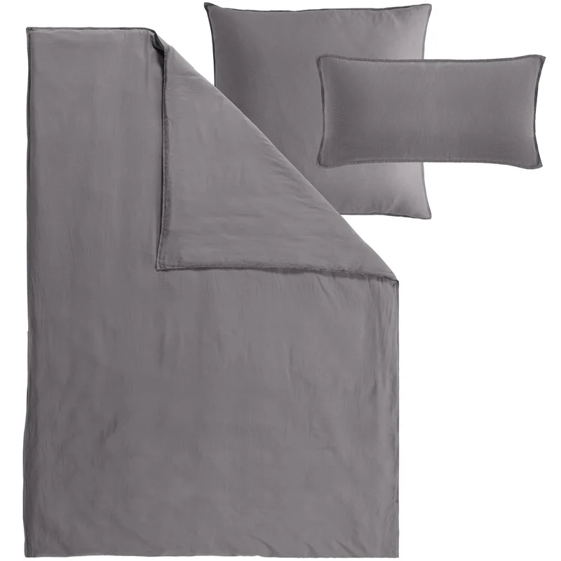 Halbleinen Bettwäsche - Rost - 155x220cm + 80x80cm + 40x80cm