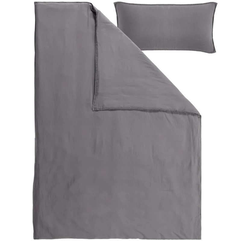 Halbleinen Bettwäsche - Rost - 155x220cm + 80x80cm + 40x80cm