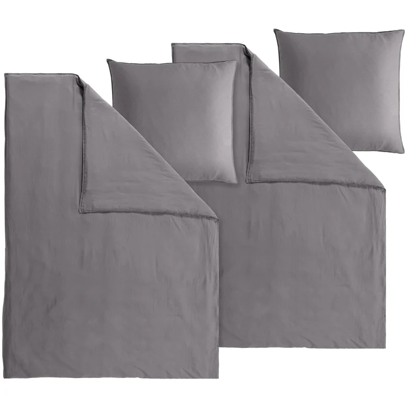 Halbleinen Bettwäsche - Rost - 155x220cm + 80x80cm + 40x80cm