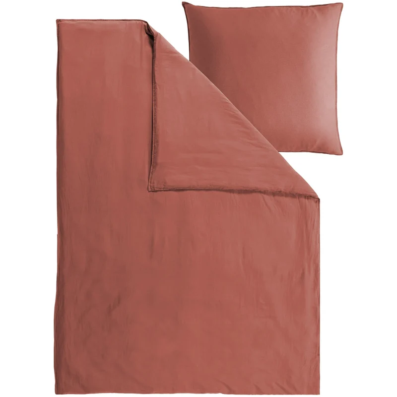 Halbleinen Bettwäsche - Rost - 155x220cm + 80x80cm + 40x80cm