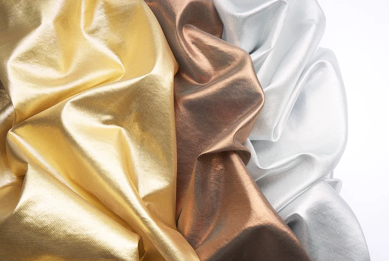 Metallic Gold Curtains "Cyber 3025"