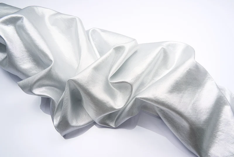 Metallic Silver Curtains "Cyber 3025"