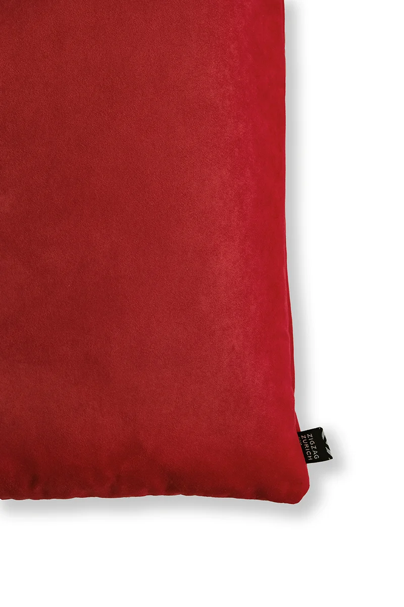 Microsuede Cushion Colour Red