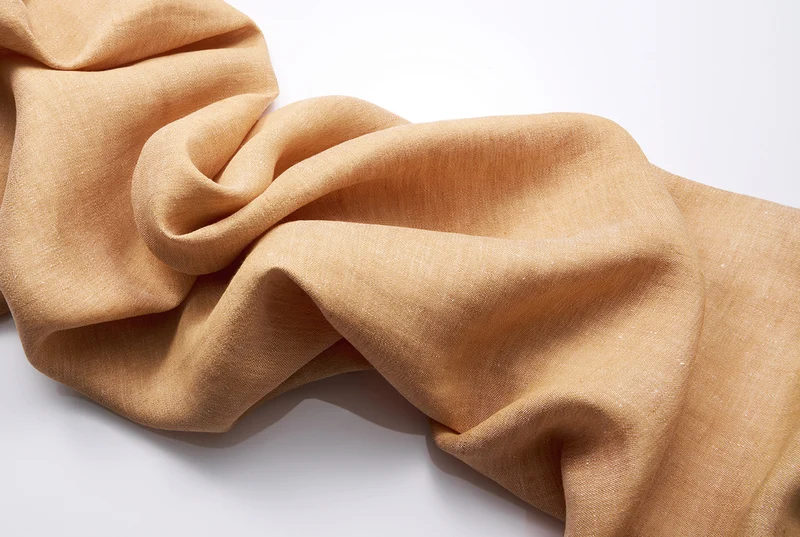 Linen Curtains Two Tone Stonewashed in Ochre