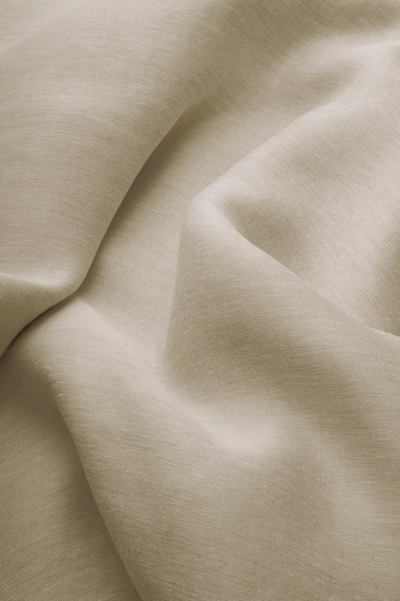 LINEN CURTAINS TWO TONE STONEWASHED IN SAND COLOR