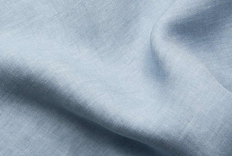 Linen Bedding Two Tone Stonewashed in Light Blue
