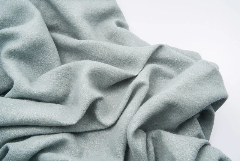 Recycled Wool Curtains Mid-Weight in Pigeon Blue Colour