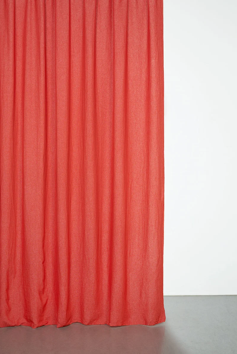 Recycled Wool Curtains Mid-Weight in Paprika Colour