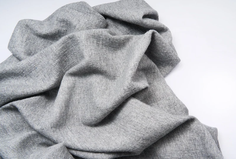 Recycled Wool Curtains Mid-Weight in Grey Colour