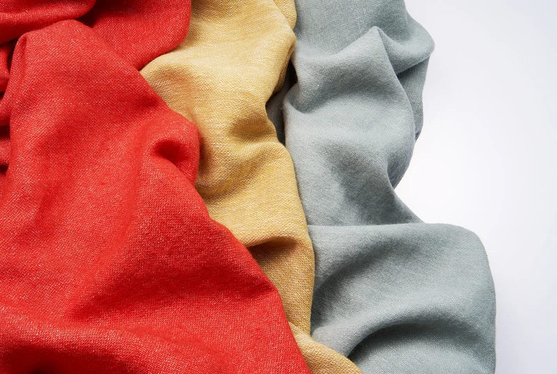 Recycled Wool Curtains Mid-Weight in Denim Blue Colour