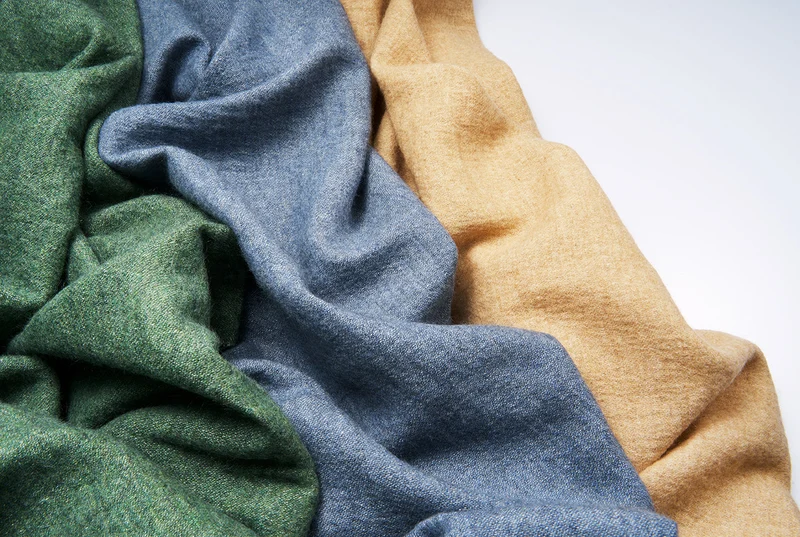 Recycled Wool Curtains Mid-Weight in Beige Colour