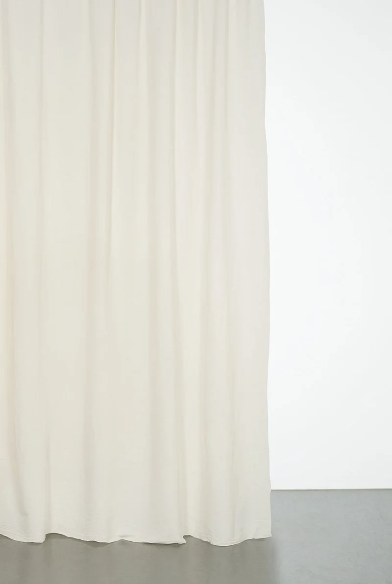Recycled Wool Curtains Mid-Weight in Natural White Colour