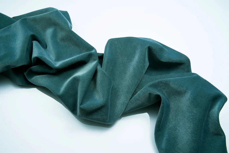 Velvet Curtain in Petrol Color - Extra Wide