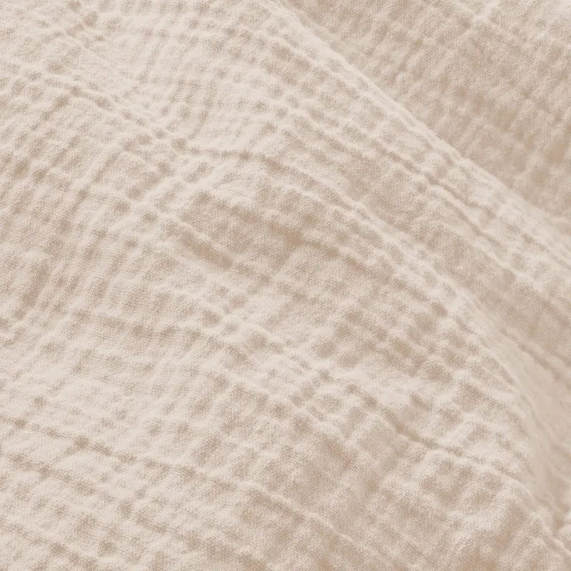 Musselin Bettwäsche Doppelbett - Hellbraun - 200x220 + 2x80x80 cm