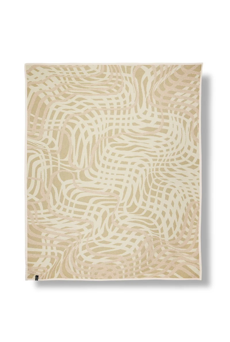 Cotton Blanket "Simple Distortion" in Beige by Francesca Franceschi