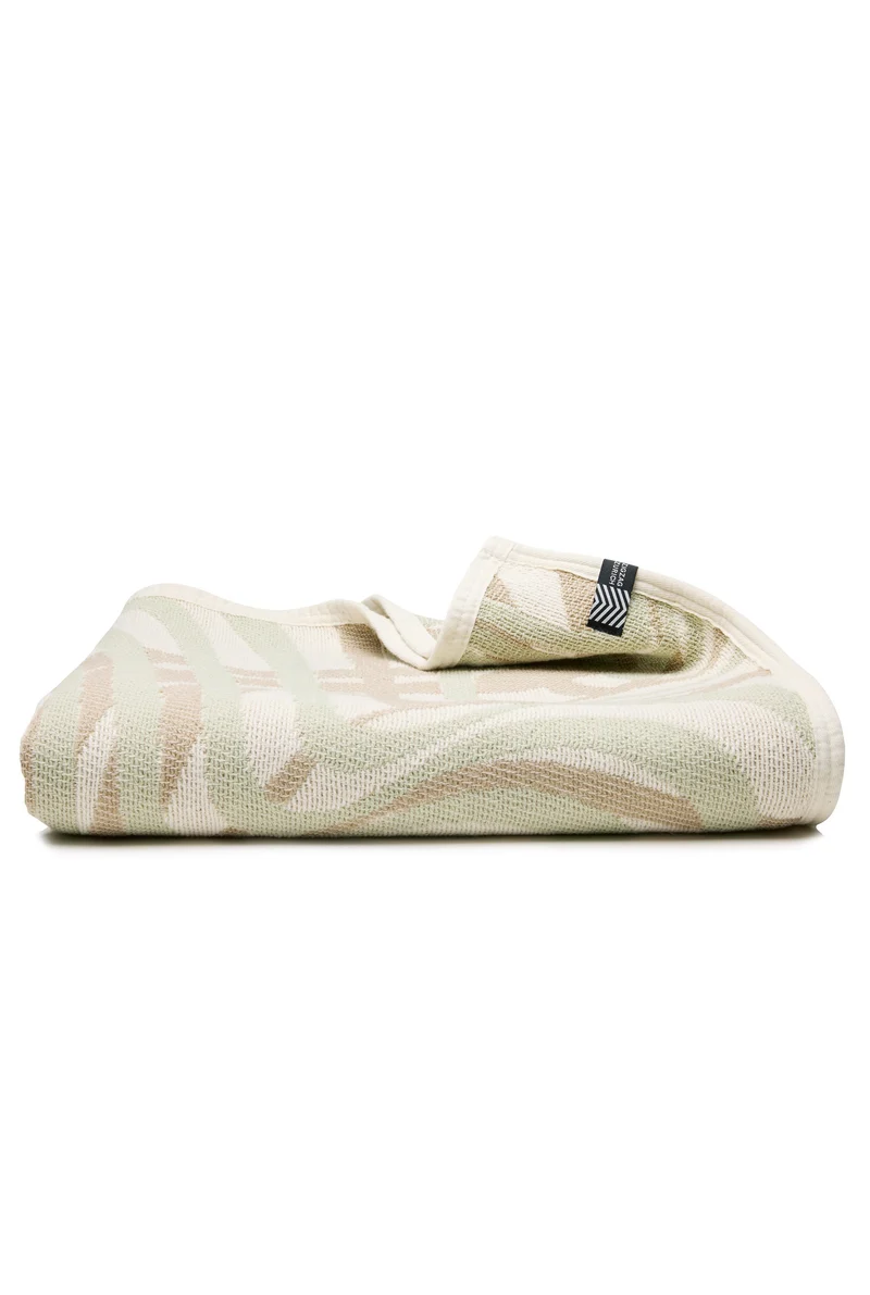 Cotton Blanket "Simple Distortion" in Beige by Francesca Franceschi