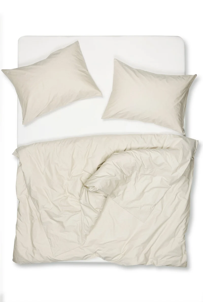 Pima Cotton Percale Bedding "Melange" - Sand