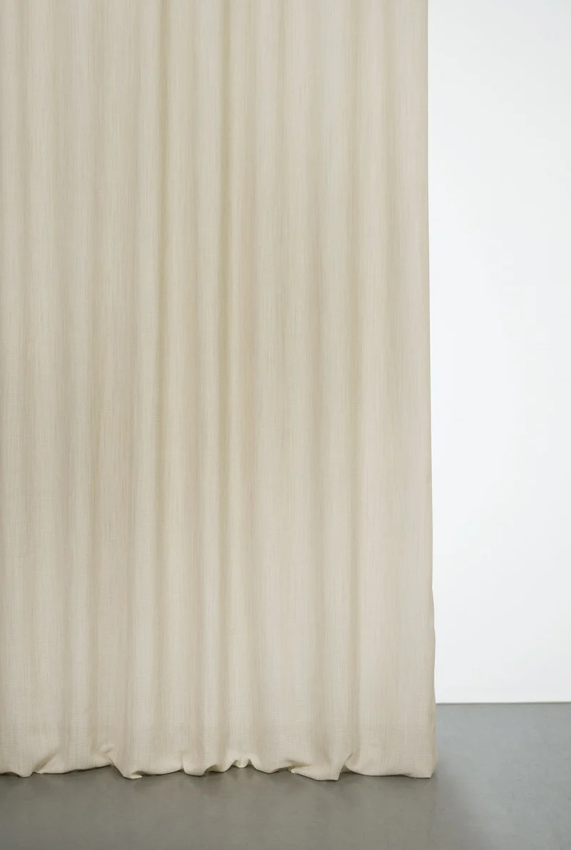 Trevira Outdoor Curtains with Linen Effect in Taupe Color