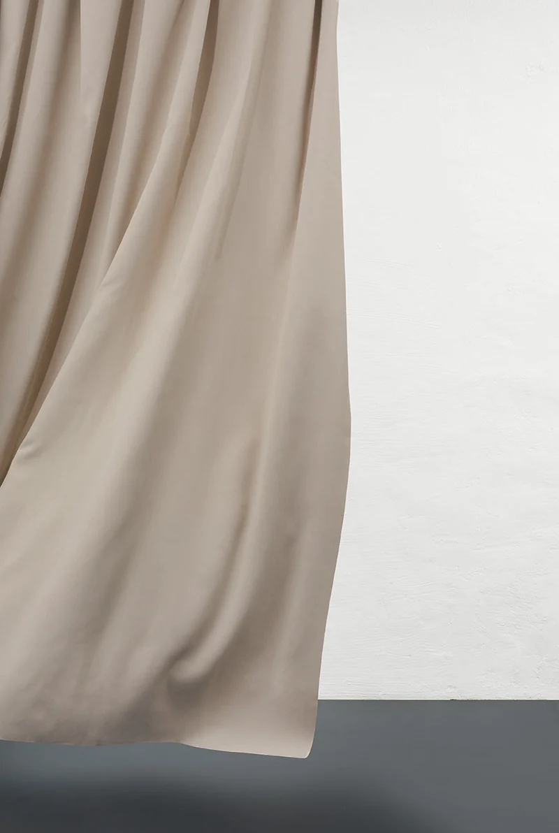 Dimout Curtains "Groovy Corduroy Weave" in Sand Color