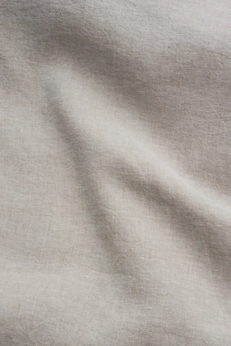 Melange Linen Curtains in Light Grey Color