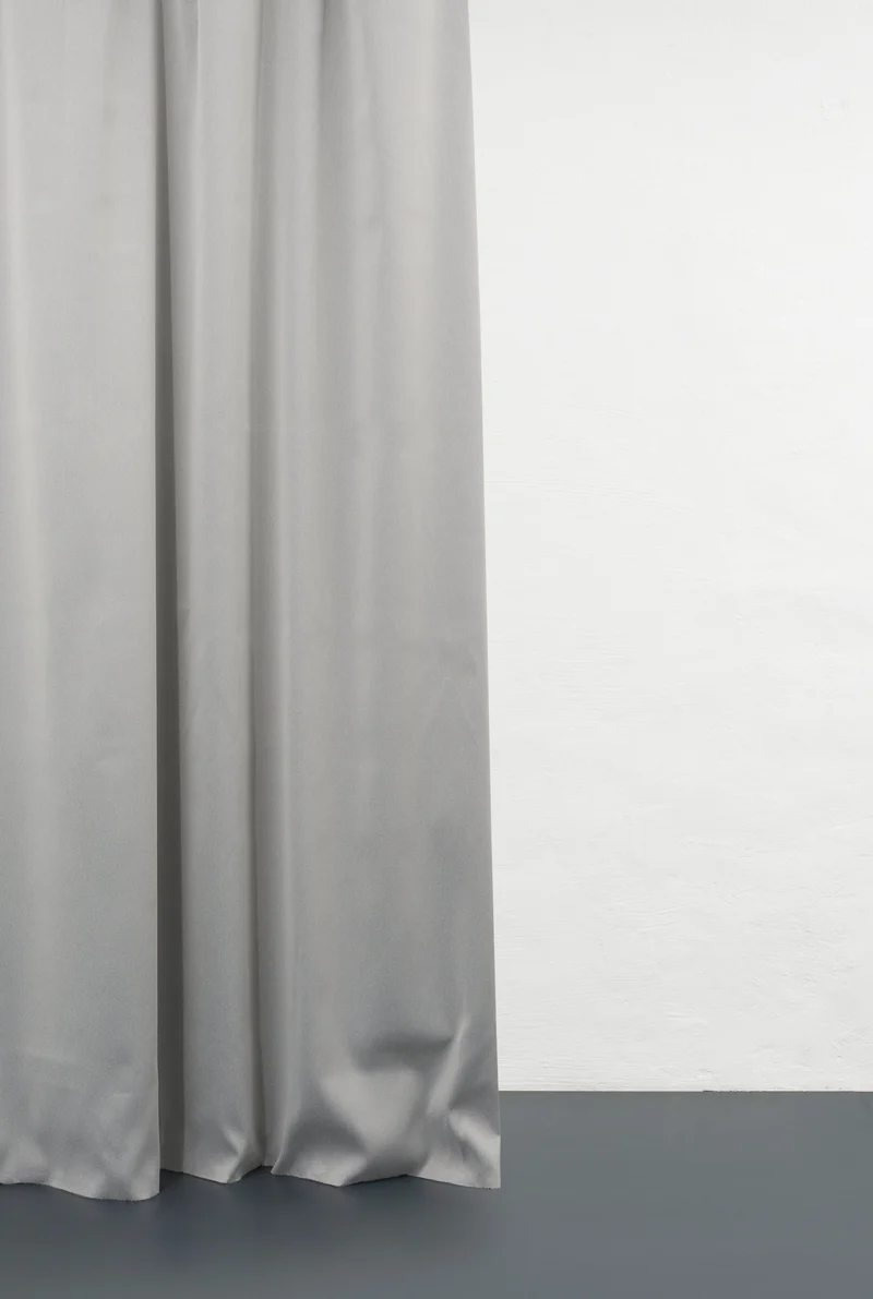 Blackout Curtains Twill Weave in Light Grey Color