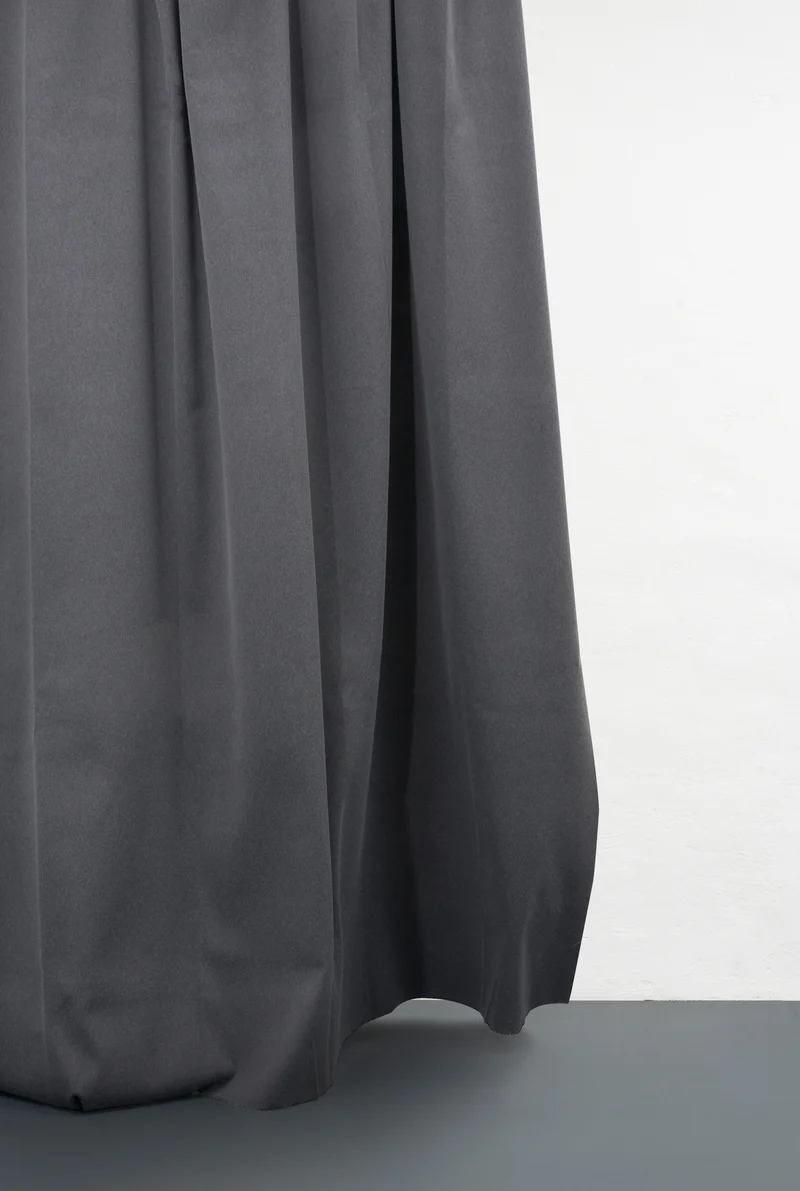 Blackout Curtains Twill Weave in Ash Grey Color