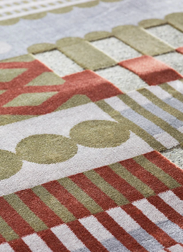 Wool & Bamboo Silk Rugs and Carpet "Gunta" by Sophie Probst & Michele Rondelli