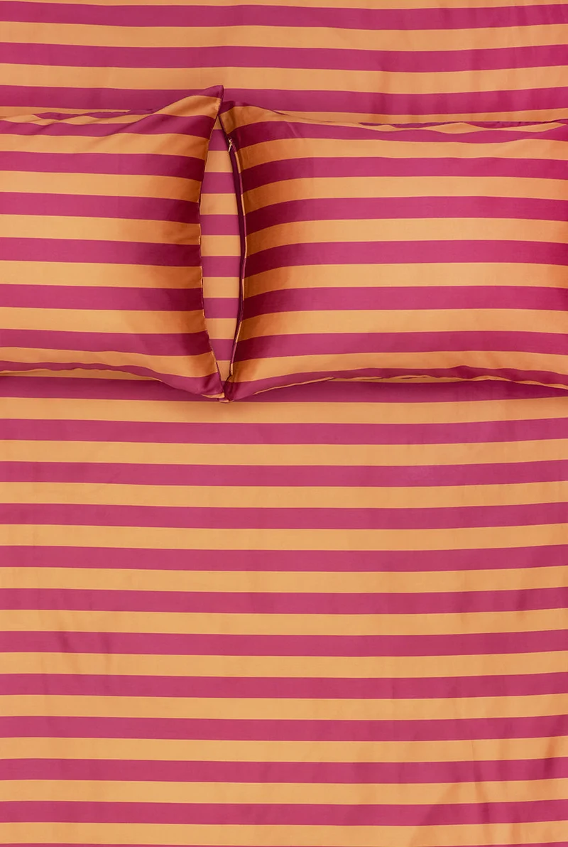 Artist Bedding Collection "Stripe Savvy Burnt Orange" by Michele Rondelli
