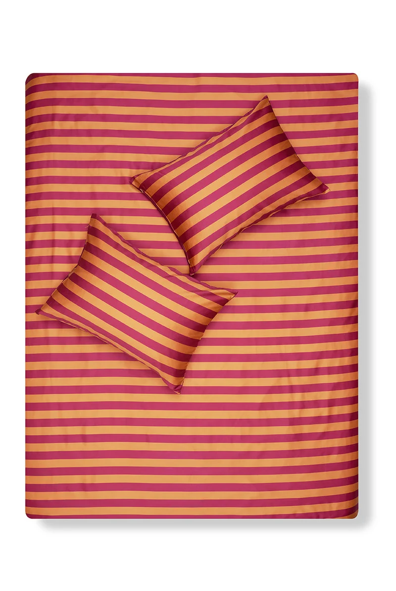 Artist Bedding Collection "Stripe Savvy Burnt Orange" by Michele Rondelli
