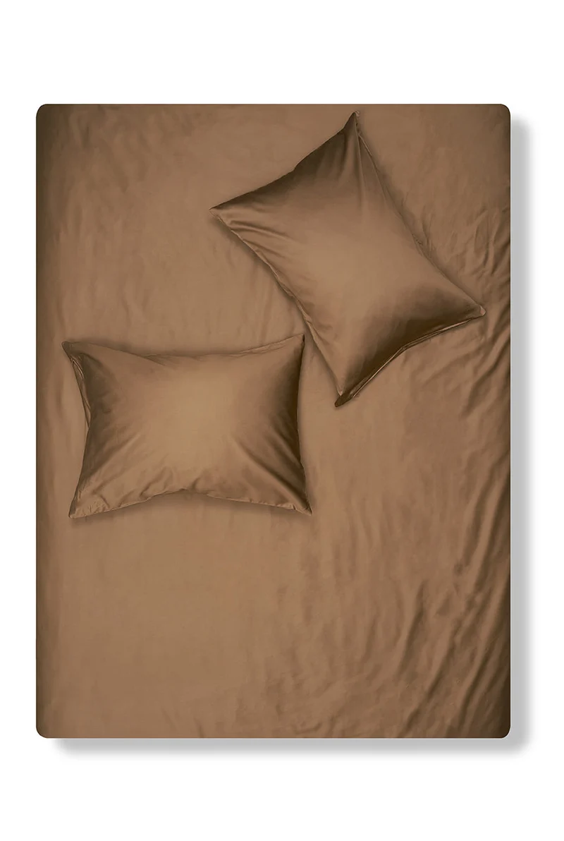 Egyptian Cotton Sateen Bedding in Bronze Color