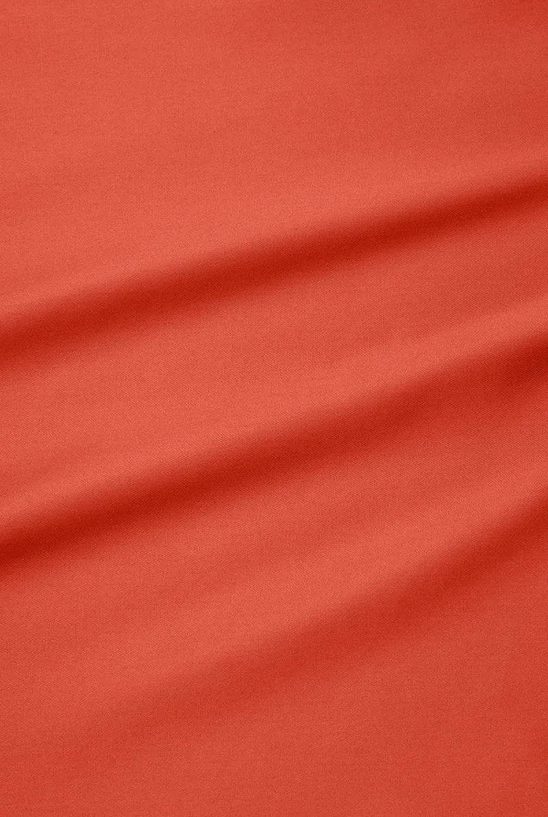 Egyptian Cotton Sateen Bedding in Coral Color