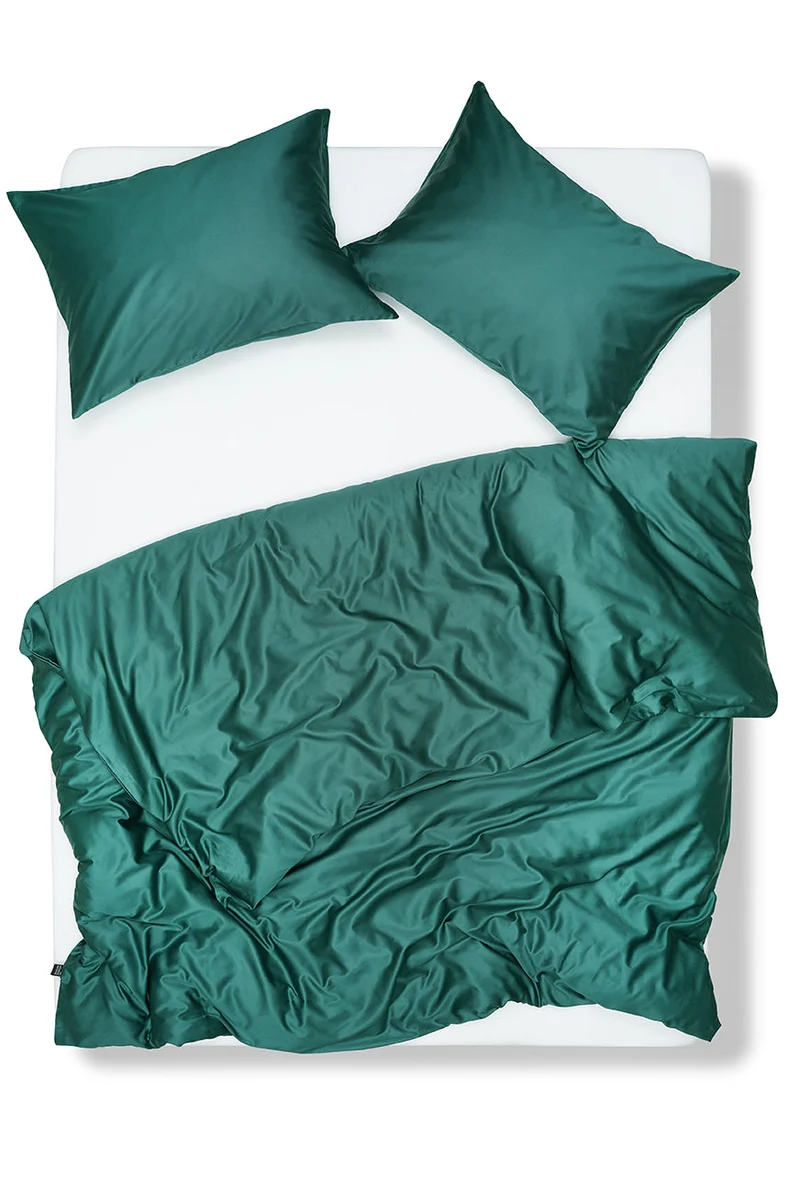 Egyptian Cotton Sateen Bedding in Petrol Color