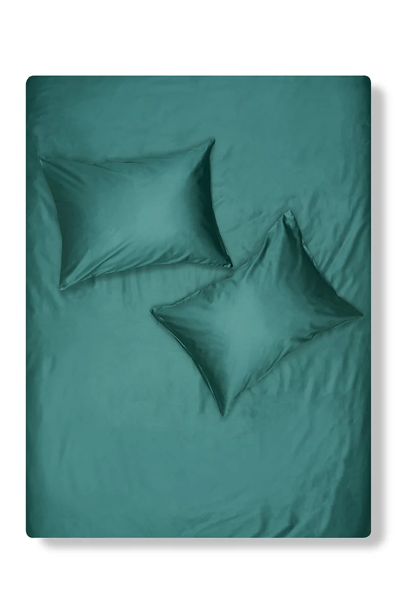 Egyptian Cotton Sateen Bedding in Petrol Color