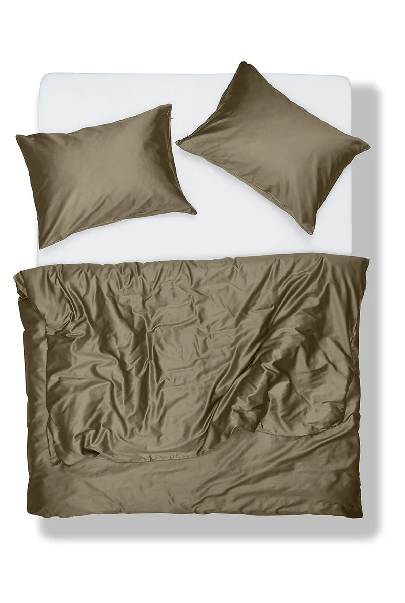 Egyptian Cotton Sateen Bedding in Olive Color