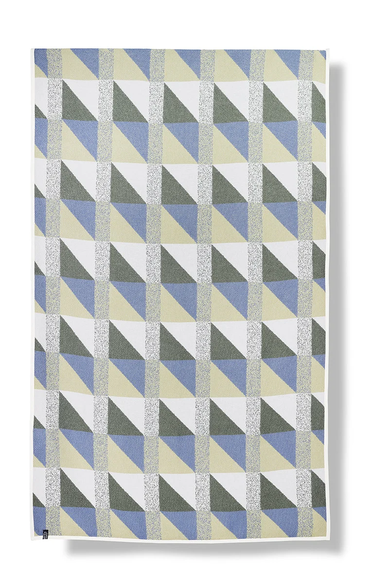 Cotton Bedspread or Blanket "Highlander" in Blue Color in XL size