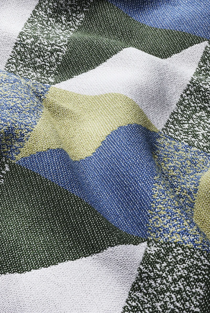 Cotton Bedspread or Blanket "Highlander" in Blue Color in XL size