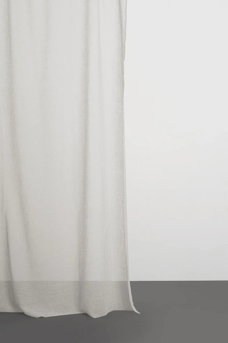 Linen Look Sheer Curtains "Pisa Mesh" in 11 colors