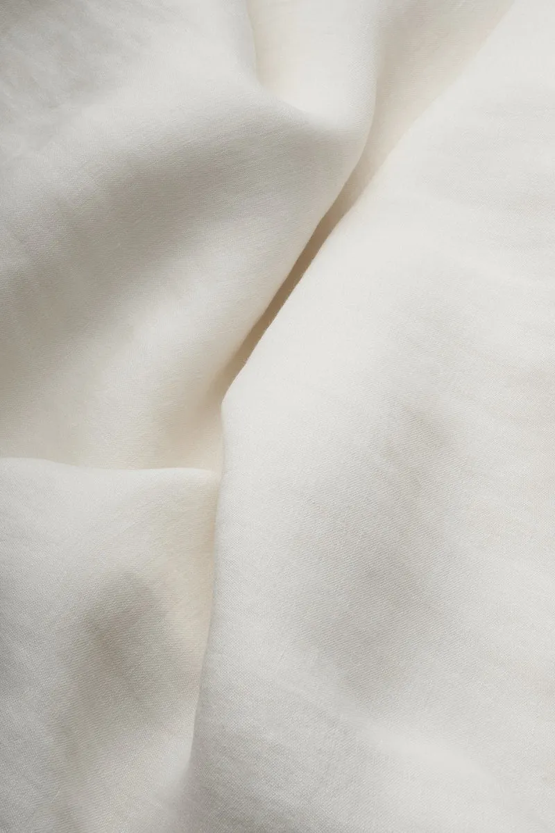Linen Curtains Two Tone Stonewashed in White Color