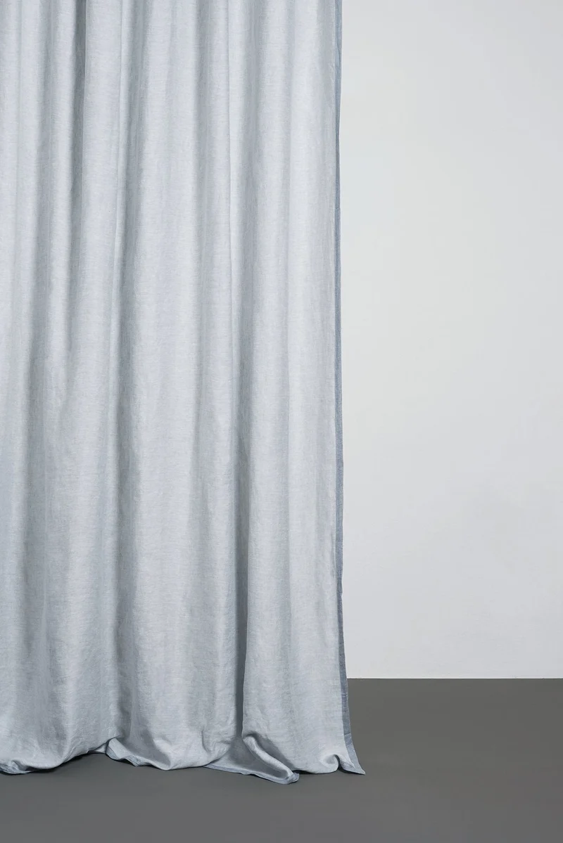 Linen Curtains Two Tone Stonewashed in Quartz Color