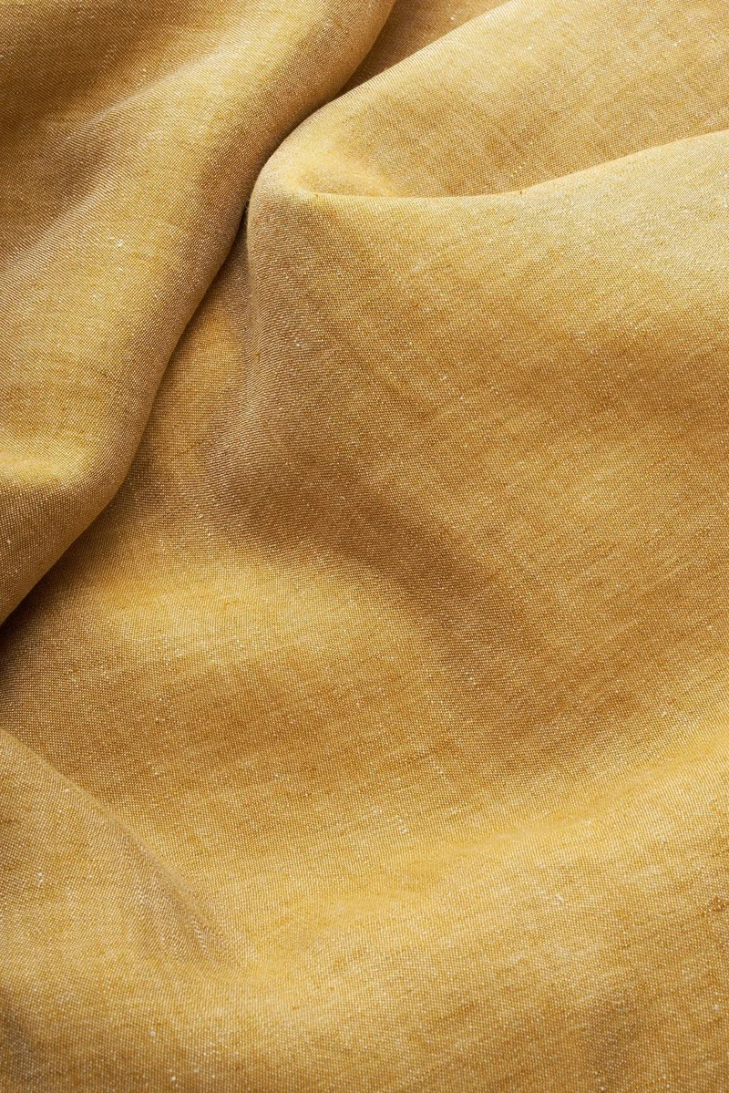 Linen Curtains Two Tone Stonewashed in Curry Color