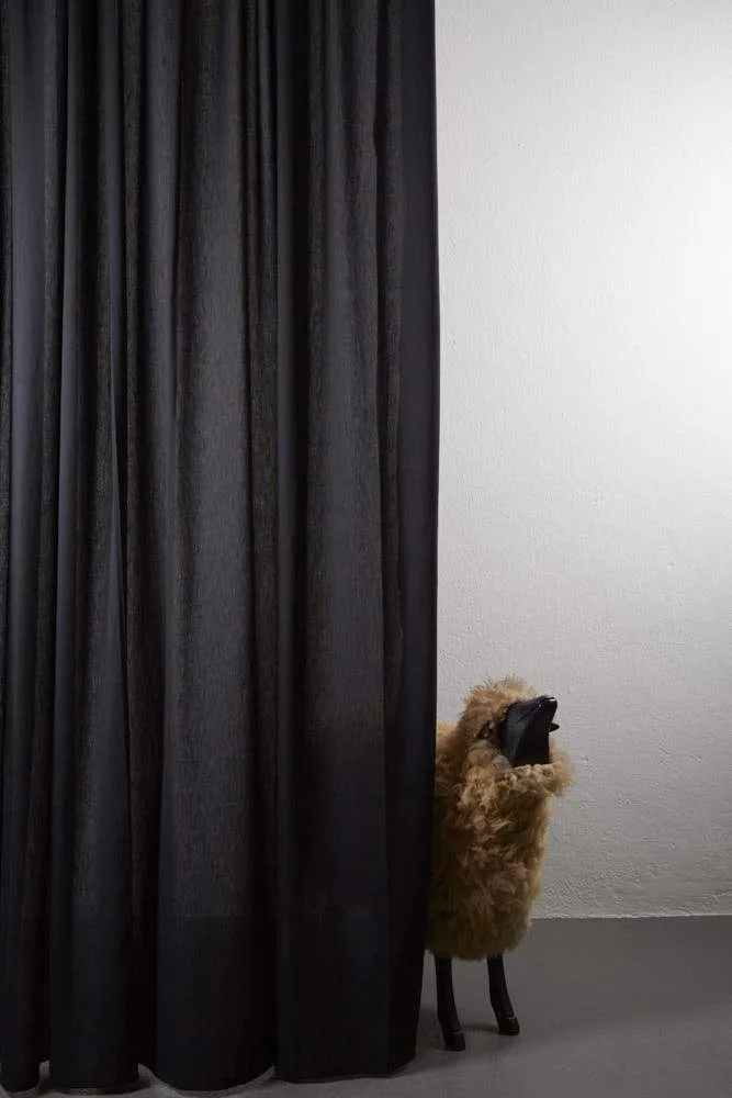 Outdoor Curtains "Shade" in Black Color