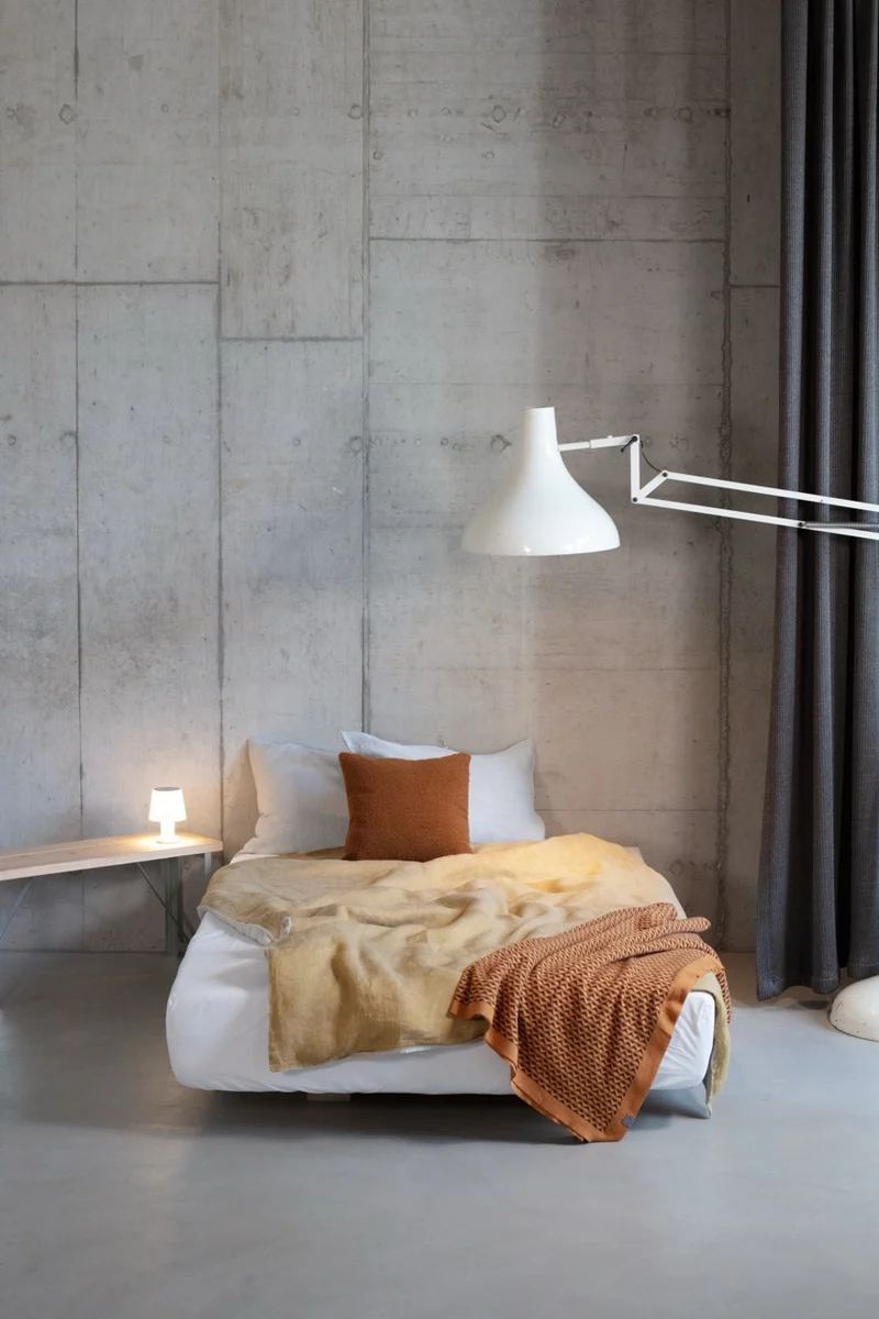 Linen Bedding Two Tone Stonewashed in Curry Color