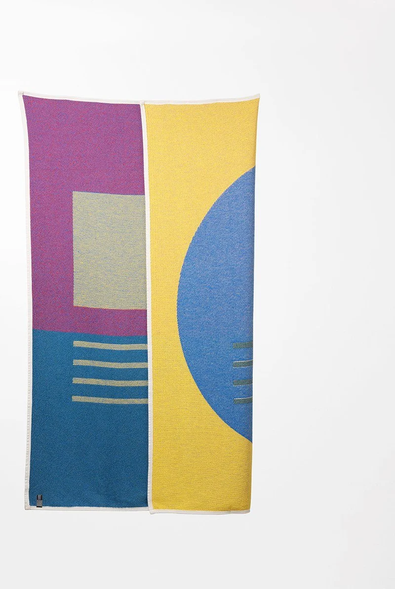 Cotton Blanket & Throw "Bauhaused 7" by Sophie Probst
